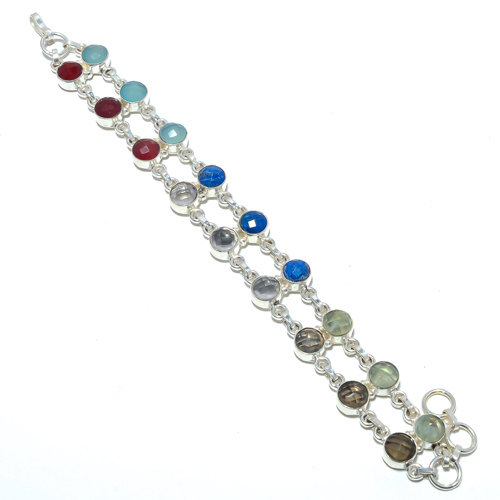 Multi 925 Sterling Silver Tennis Bracelet