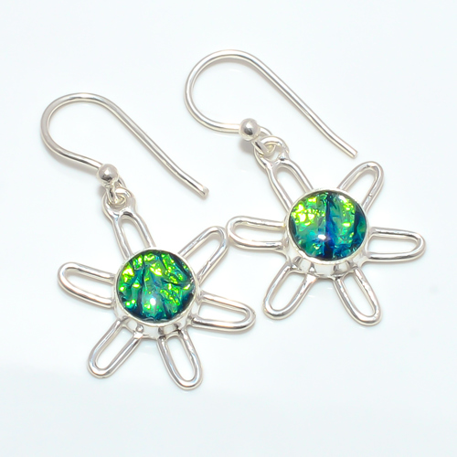 Triplet Fire Opal 925 Sterling Silver Earring, Gift for her, Silver Jewelry Earring, Elegant Earring, Green Gemstone Earring, Drop/Dangle Earring