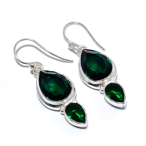 Chrome Diopside Handmade 925 Sterling Silver Earring, Gift for her, Silver Jewelry Earring, Elegant Earring, Green Gemstone Earring, Drop/Dangle Earring