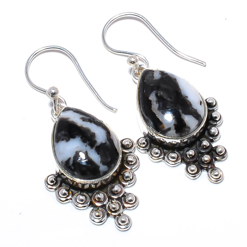 White Buffalo Turquoise 925 Sterling Silver Israeli Jewelry Earring, Gift for her, Silver Jewelry Earring, Elegant Earring, White Gemstone Earring, Drop/Dangle Earring