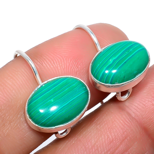 Malachite Handmade 925 Sterling Silver Earring, Gift for her, Silver Jewelry Earring, Elegant Earring, Green Gemstone Earring, Drop/Dangle Earring