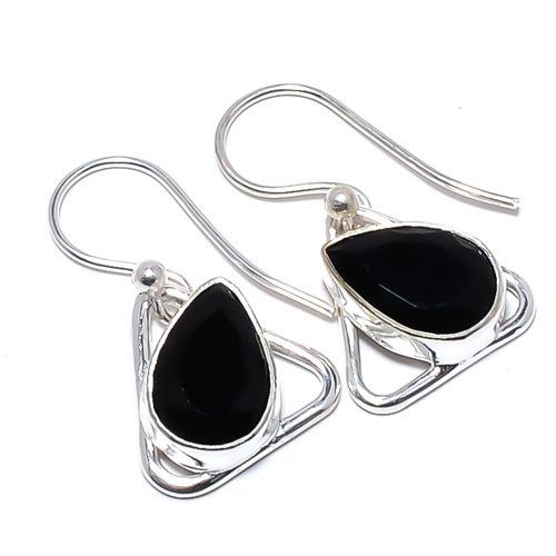 Black Onyx Handmade 925 Sterling Silver Earring, Gift for her, Silver Jewelry Earring, Elegant Earring, Black Gemstone Earring, Drop/Dangle Earring