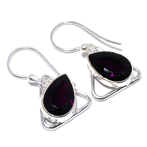 Amethyst- Handmade 925 Sterling Silver Jewelry Earring, Gift for her, Silver Jewelry Earring, Elegant Earring, Purple Gemstone Earring, Drop/Dangle Earring