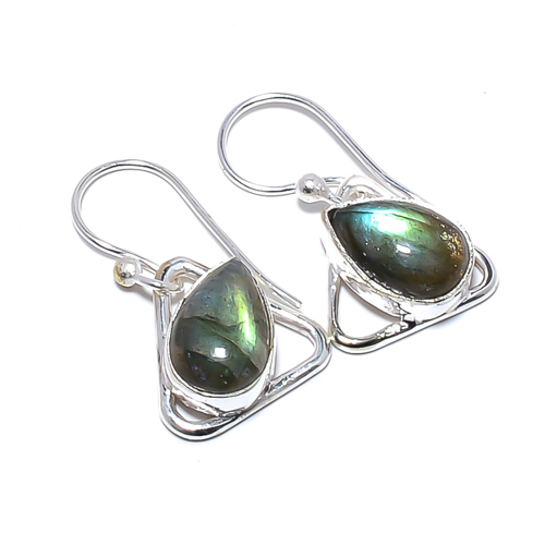 Labradorite - Canada 925 Sterling Silver Jewelry Earring, Gift for her, Silver Jewelry Earring, Elegant Earring, Black Gemstone Earring, Drop/Dangle Earring