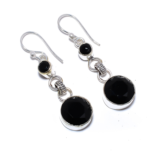 Black Onyx Handmade 925 Sterling Silver Earring, Gift for her, Silver Jewelry Earring, Elegant Earring, Black Gemstone Earring, Drop/Dangle Earring