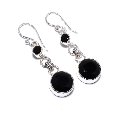Black Onyx Handmade 925 Sterling Silver Earring, Gift for her, Silver Jewelry Earring, Elegant Earring, Black Gemstone Earring, Drop/Dangle Earring