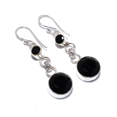 Black Onyx Handmade 925 Sterling Silver Earring, Gift for her, Silver Jewelry Earring, Elegant Earring, Black Gemstone Earring, Drop/Dangle Earring