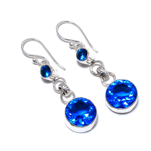 Tanzanite Handmade 925 Sterling Silver Earring 1.83" E1752-39
