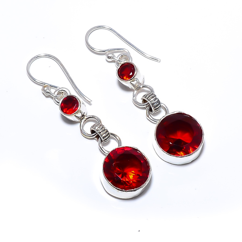 Garnet Handmade 925 Sterling Silver Jewelry Earring, Gift for her, Silver Jewelry Earring, Elegant Earring, Garnet Gemstone Earring, Drop/Dangle Earring