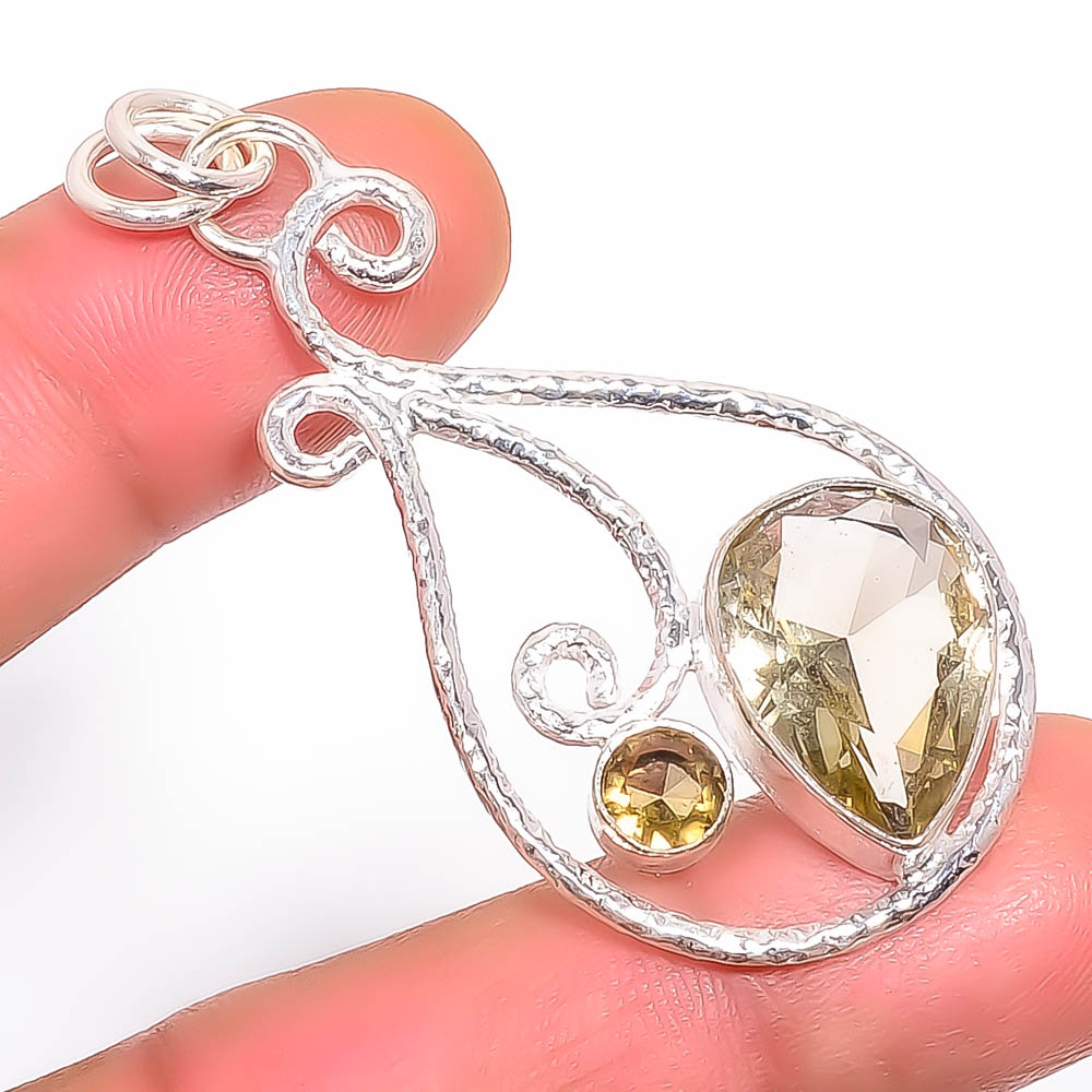 Smoky Quartz 925 Sterling Silver Pendant, Handmade Pendant, Pear Pendant, Brown Pendant, Unique Silver Pendant, Fine Pendant, Silver Jewelry Pendant