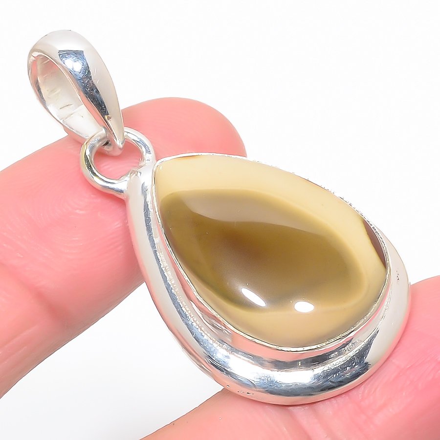 Imperial Jasper 925 Sterling Silver Pendant, Handmade Pendant, Pear Pendant, Green Pendant, Unique Silver Pendant, Fine Pendant, Silver Jewelry Pendant