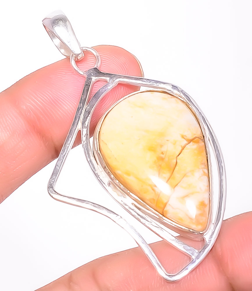Brecciated Mookaite 925 Sterling Silver Pendant, Handmade Pendant, Pear Pendant, Red Pendant, Unique Silver Pendant, Fine Pendant, Silver Jewelry Pendant