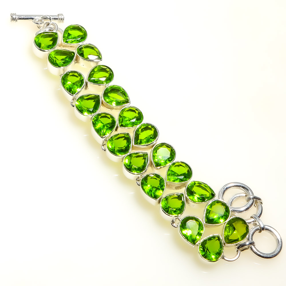 Peridot 925 Sterling Silver Ethnic Bracelet 