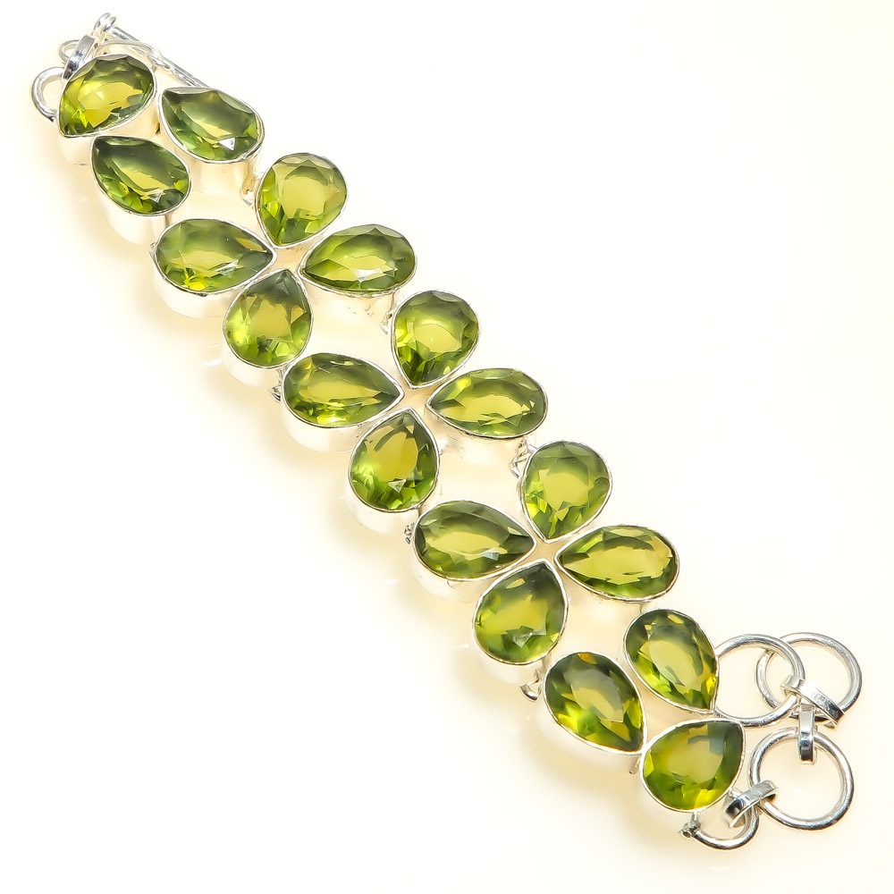 Peridot 925 Sterling Silver Ethnic Bracelet 
