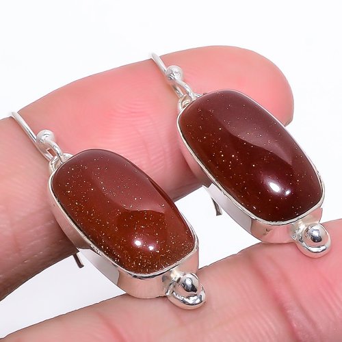 Golden Sunstone 925 Sterling Silver Earring, Drop Dangle Earring, Gift For Her, Cushion Earring, Golden Earring, Silver Jewelry Earring