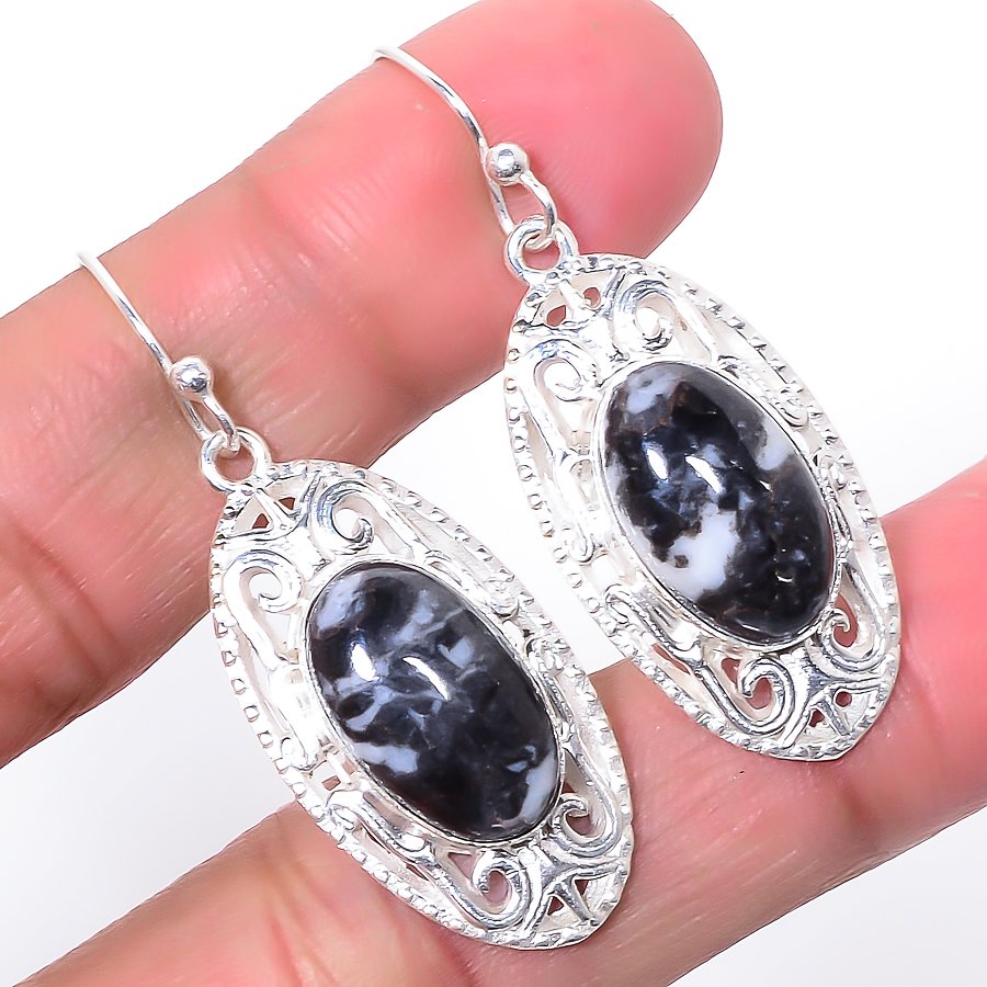 White Buffalo Turquoise 925 Sterling Silver Jewelry Earring, Drop Dangle Earring, Gift For Her, Oval Earring, White Earring, Silver Jewelry Earring