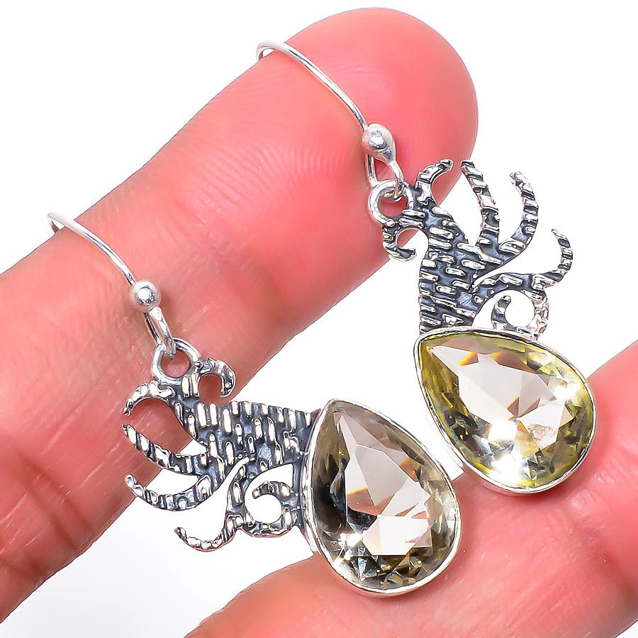 Smoky Quartz 925 Sterling Silver Jewelry Earring, Drop Dangle Earring, Gift For Her, Pear Earring, Brown Earring, Silver Jewelry Earring