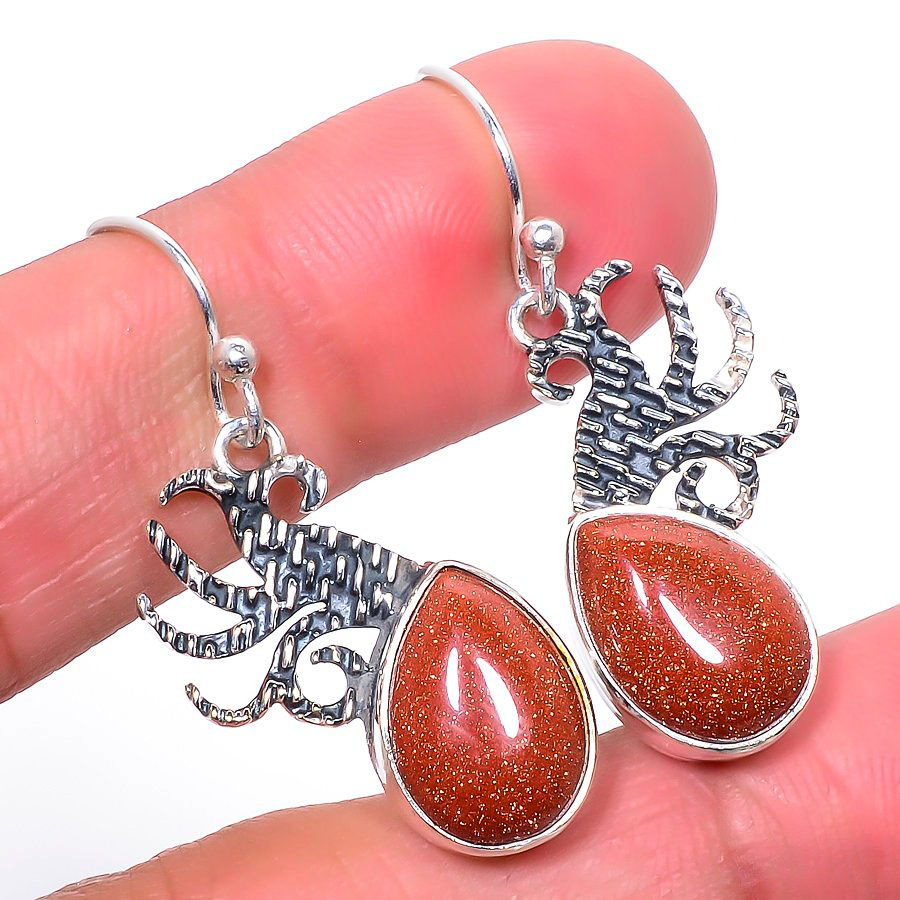 Golden Sunstone 925 Sterling Silver Jewelry Earring, Drop Dangle Earring, Gift For Her, Pear Earring, Golden Earring, Silver Jewelry Earring