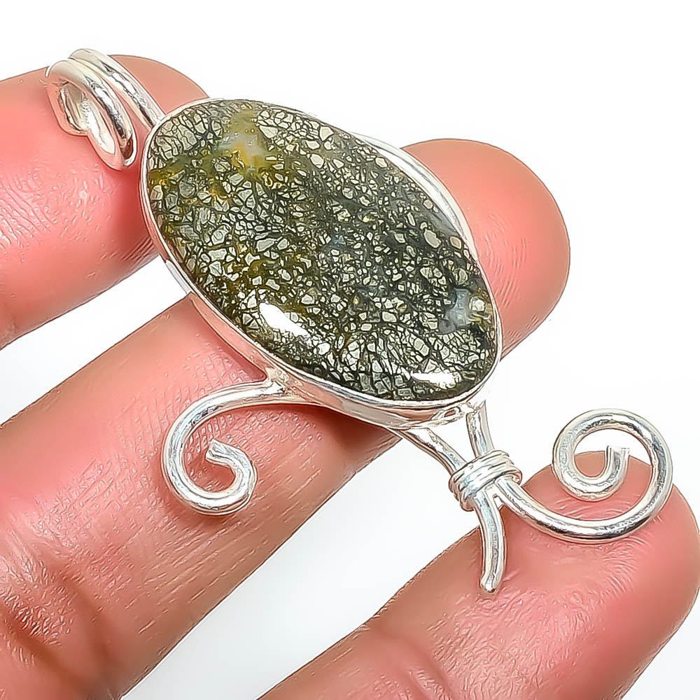 Marcasite 925 Sterling Silver Pendant, Handmade Pendant, Oval Pendant, Black Pendant, Unique Silver Pendant, Fine Pendant, Silver Jewelry Pendant