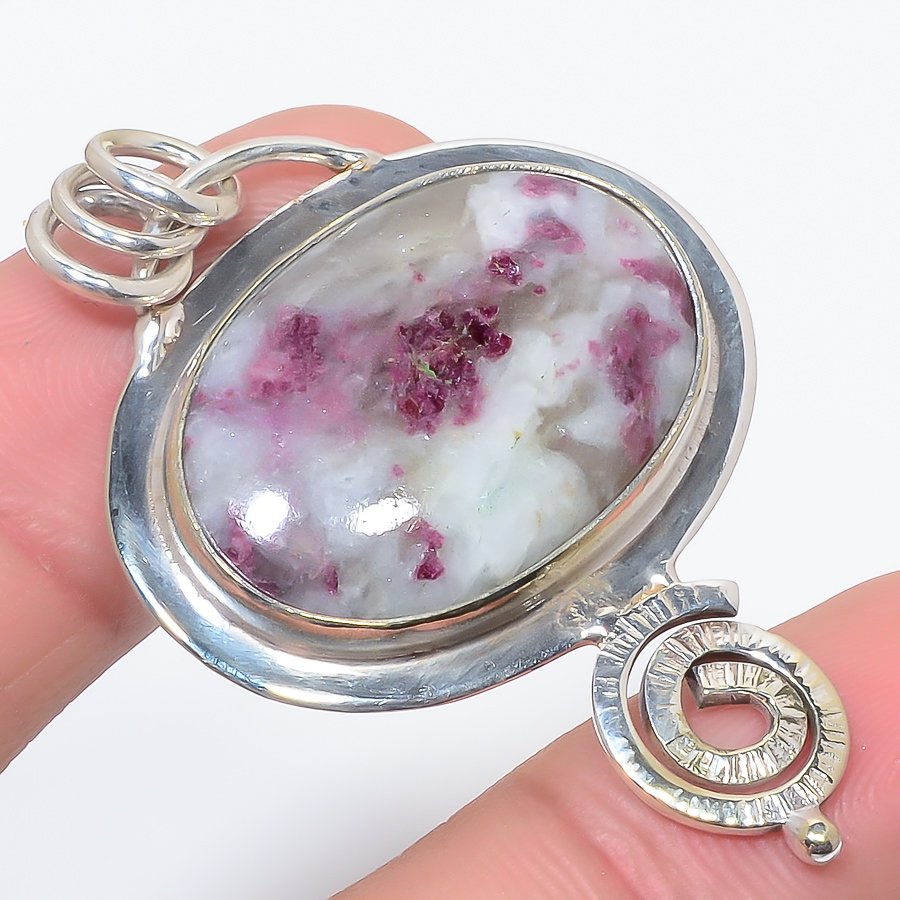 Pink Tourmaline 925 Sterling Silver Pendant, Handmade Pendant, Oval Pendant, Pink Pendant, Unique Silver Pendant, Fine Pendant, Silver Jewelry Pendant